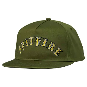 Spitfire - Old E Arch Snapback Hat (Olive/Gold)
