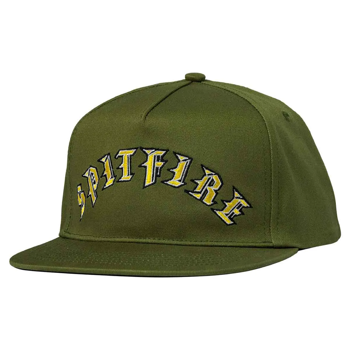 Spitfire - Old E Arch Snapback Hat (Olive/Gold)