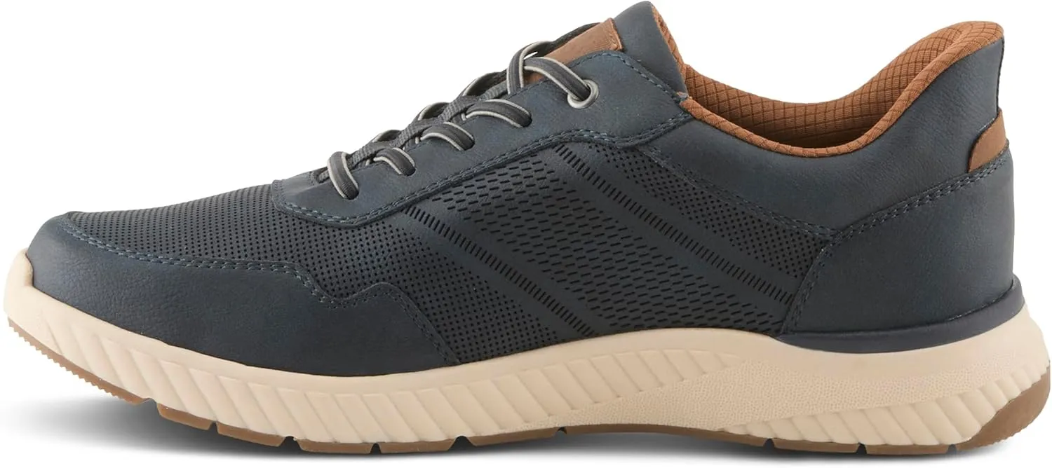 Spring Step Men's TARTER Slip-On Sneakers  Vegan-Friendly, Water-Resistant Athletic Shoes with Shock-Absorbent Sole and Elastic Laces