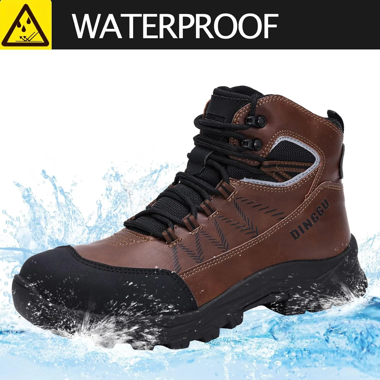 Steel Toe Boots for Men Waterproof Safety Work BootsComfortable Mens Industrial & Construction Boots