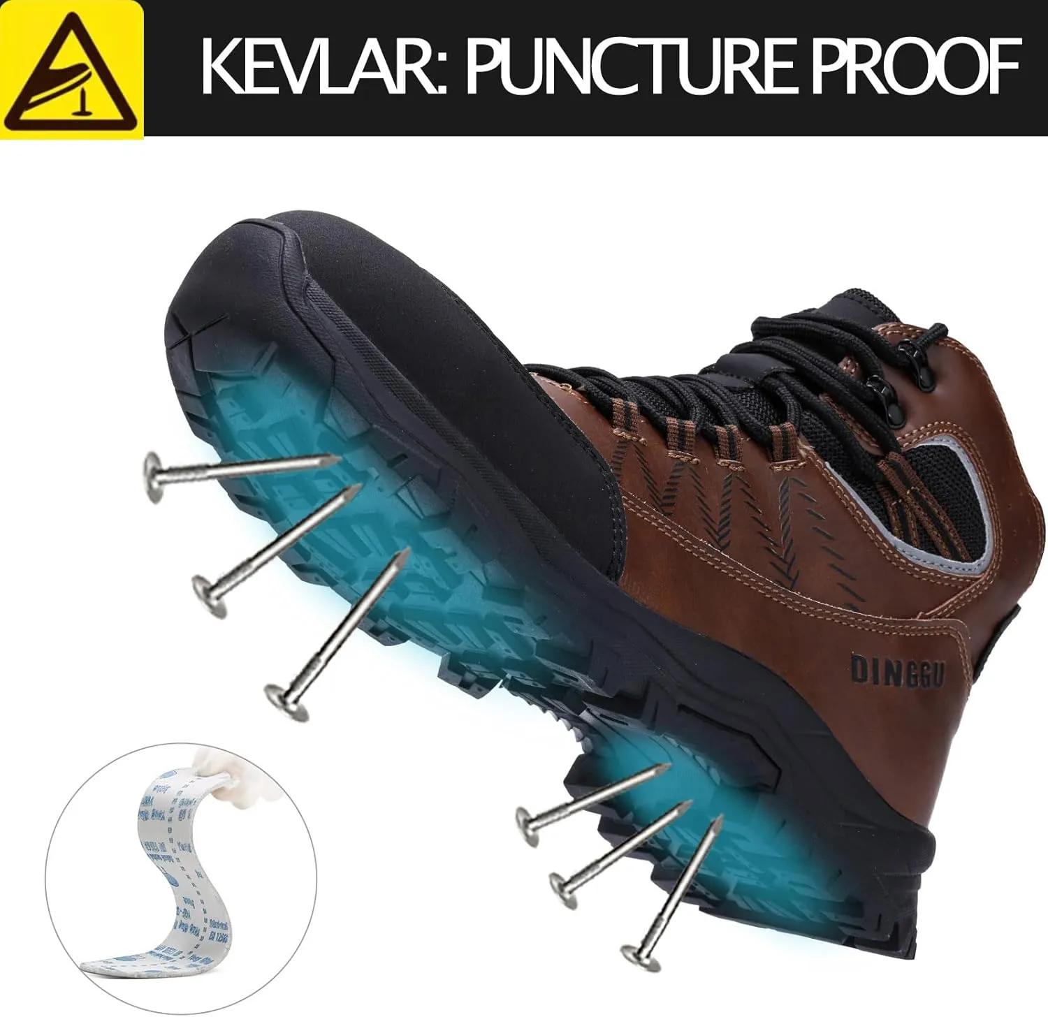 Steel Toe Boots for Men Waterproof Safety Work BootsComfortable Mens Industrial & Construction Boots