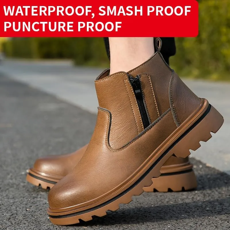 Steel Toe Boots for Men Women Lightweight Safety Boots Indestructible Construction Steel Toe Shoes for Men Composite Toe Boots