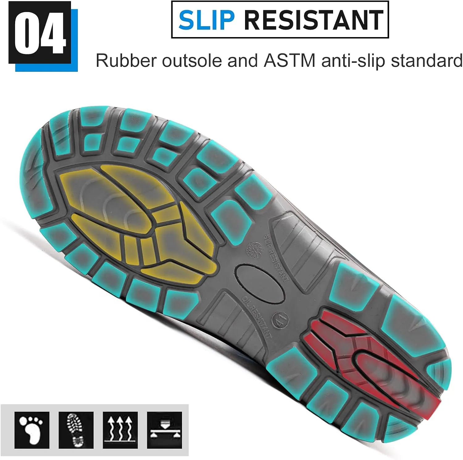 Steel Toe Shoes for Men Comfortable Safety Shoes Non Slip Steel Toe Sneaker