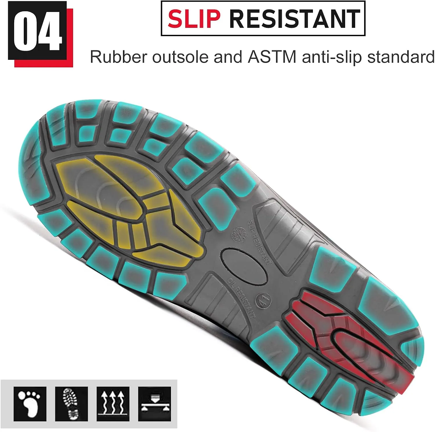 Steel Toe Shoes for Men Comfortable Safety Shoes Non Slip Steel Toe Sneaker
