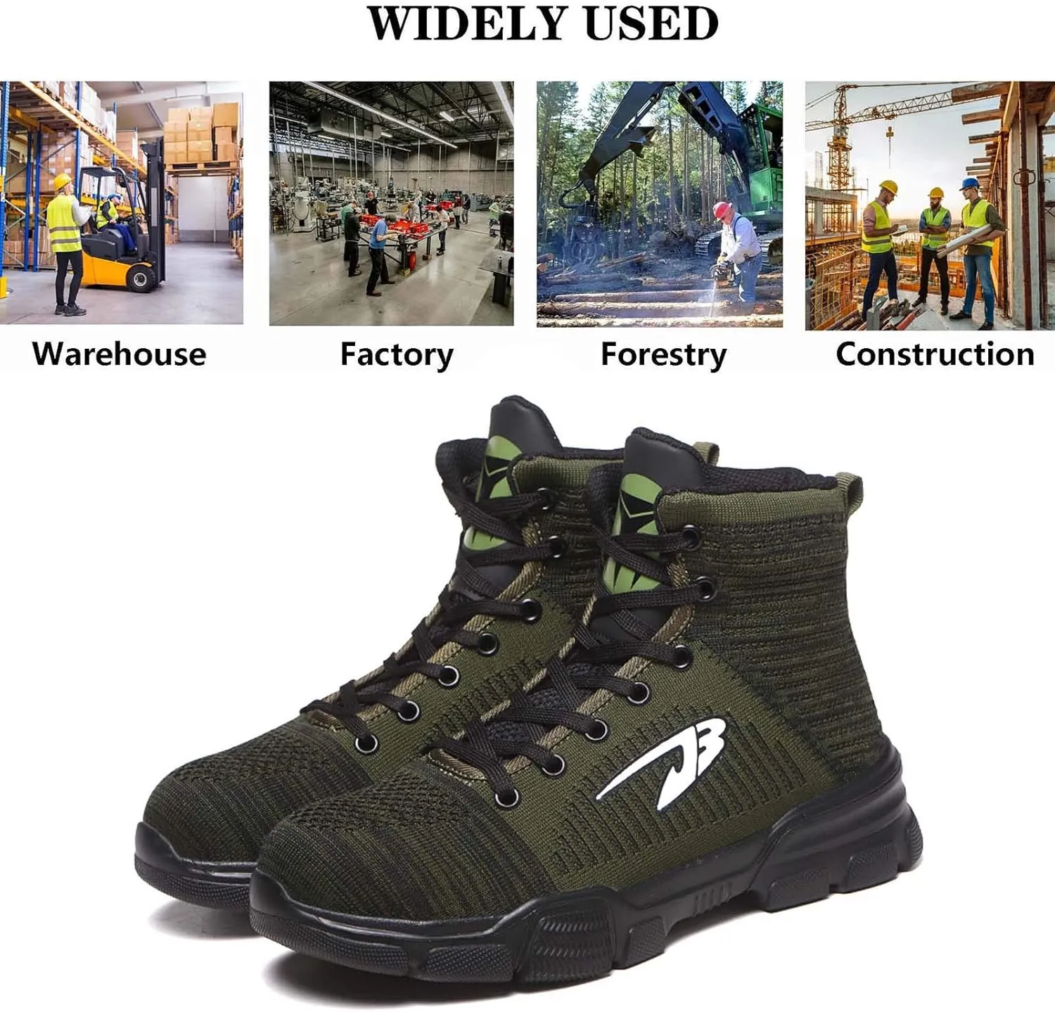 Steel Toe Work Boots for Men Women Lightweight Industrial & Construction Indestructible Safety Comfortable Shoes