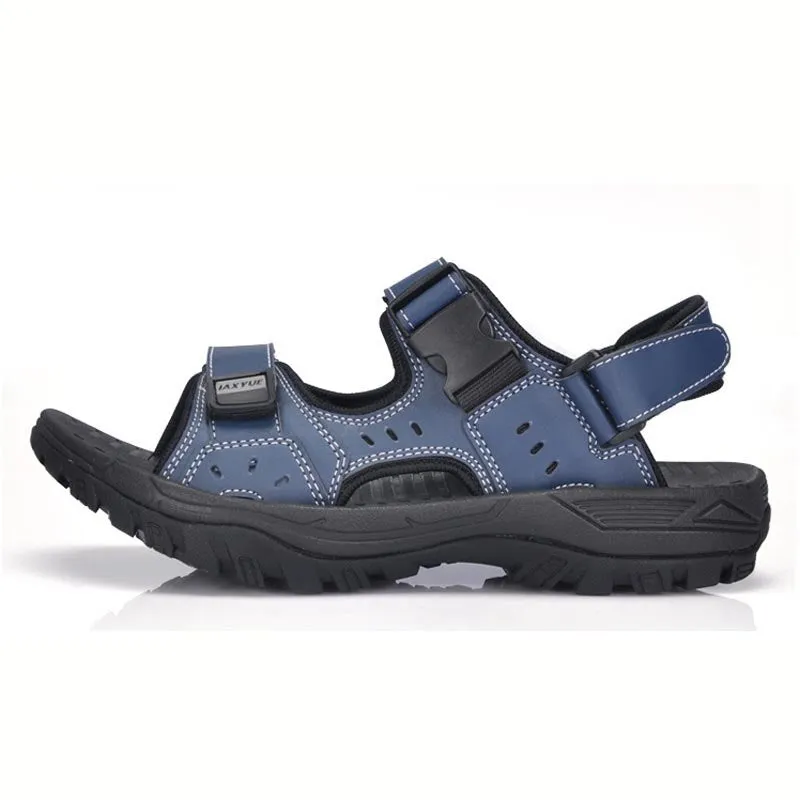 Summer Men Black Beach Shoes Hook Comfortable Slippers For Men