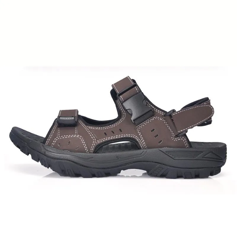 Summer Men Black Beach Shoes Hook Comfortable Slippers For Men