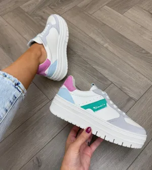 Tamaris (SS25) Lace Up Platform Trainer 23773 - Multicolour (T26)