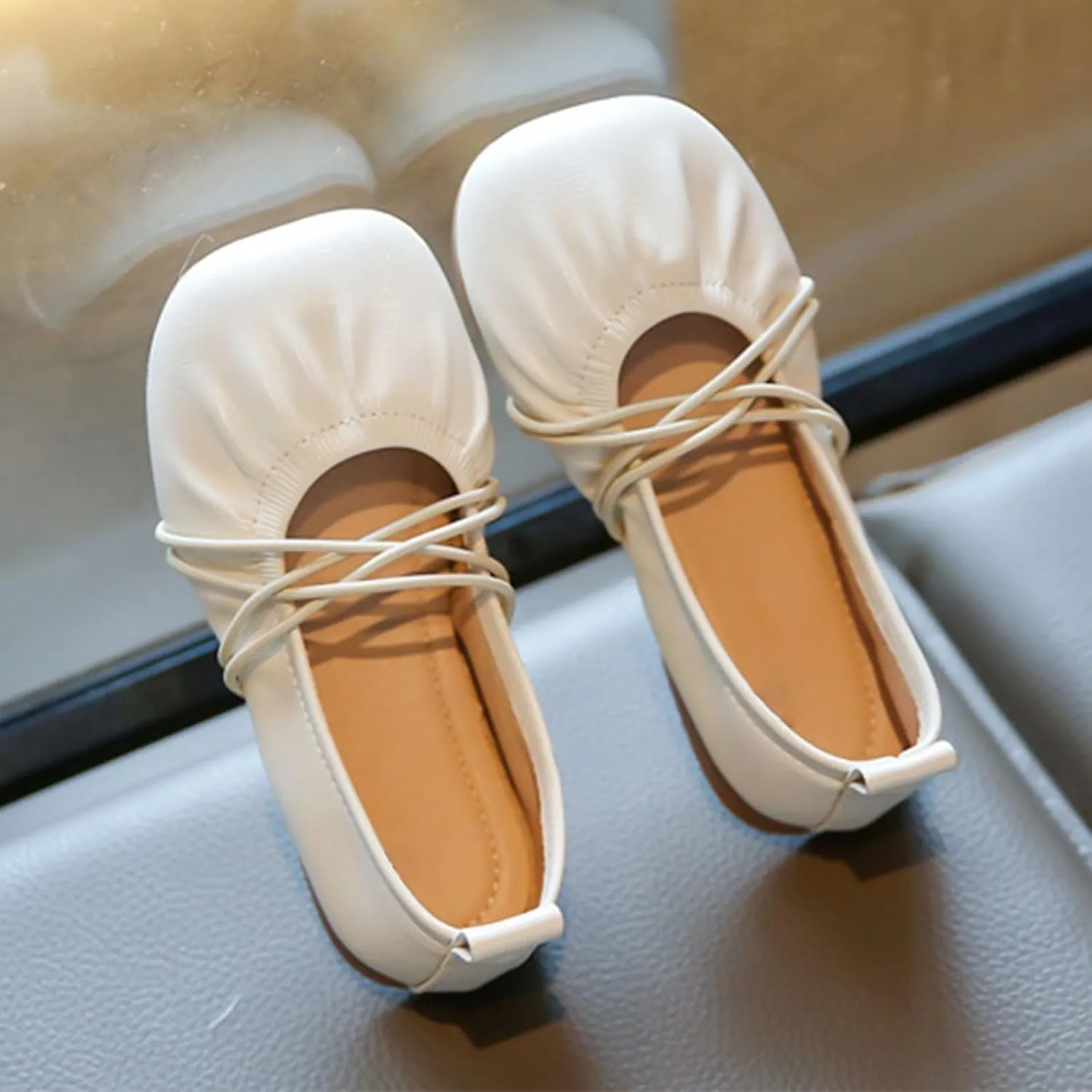 Toddler Dress Shoes School Shoes for Girls Mary Jane Ballet Flats Flower School Party Wedding Shoes for Girls