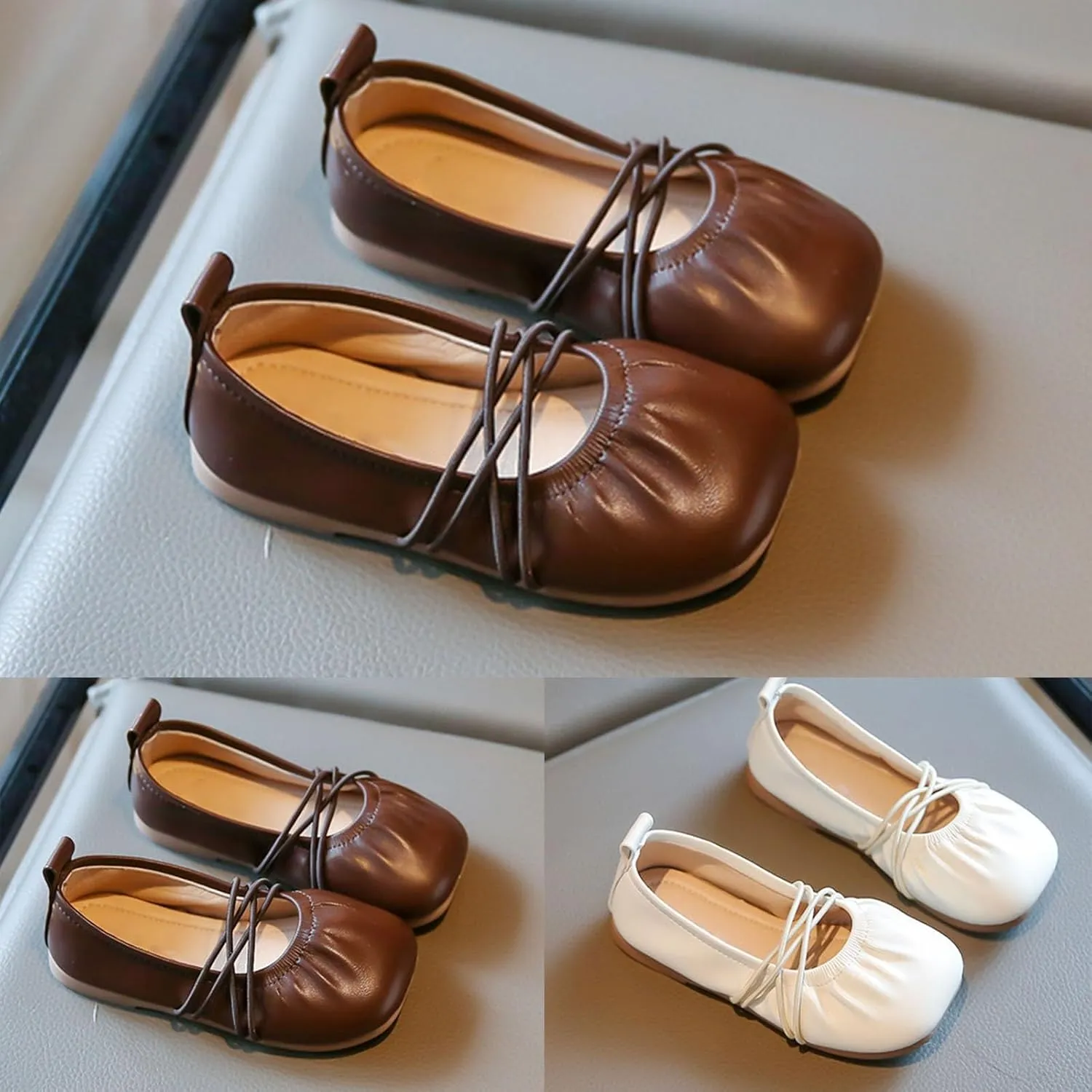 Toddler Dress Shoes School Shoes for Girls Mary Jane Ballet Flats Flower School Party Wedding Shoes for Girls