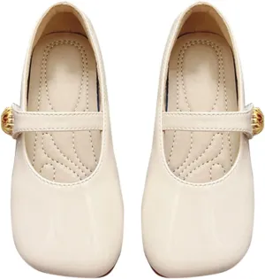 Toddler Girl Dress Shoes Mary Jane Flat with Hook and Loop Straps Girls' Shoes for School, Weddings and Casual Wear 1