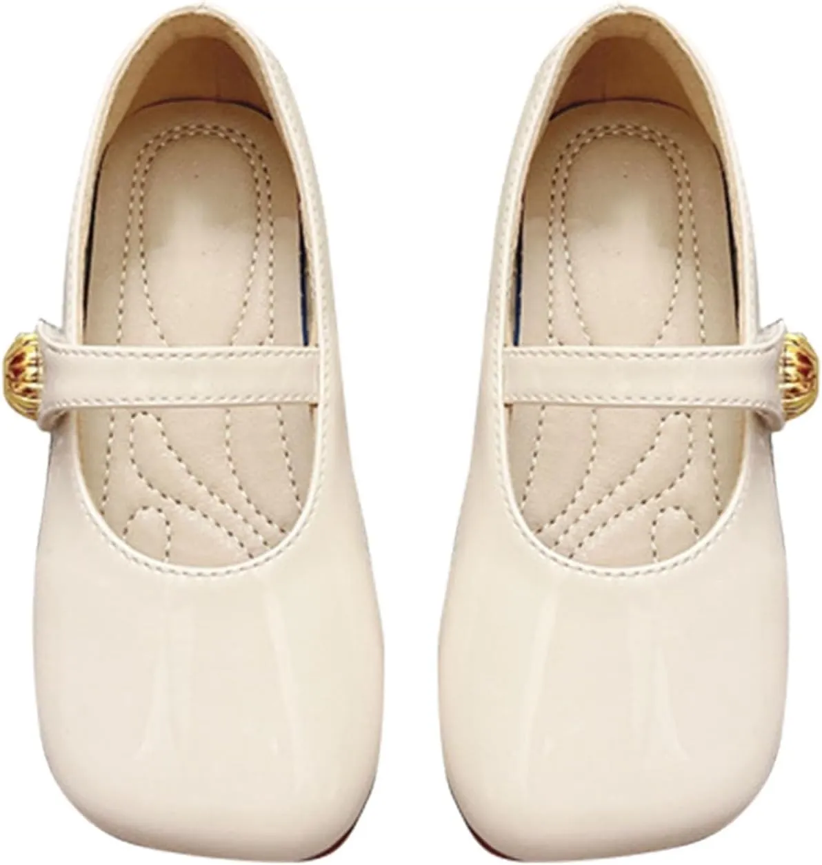 Toddler Girl Dress Shoes Mary Jane Flat with Hook and Loop Straps Girls' Shoes for School, Weddings and Casual Wear 1