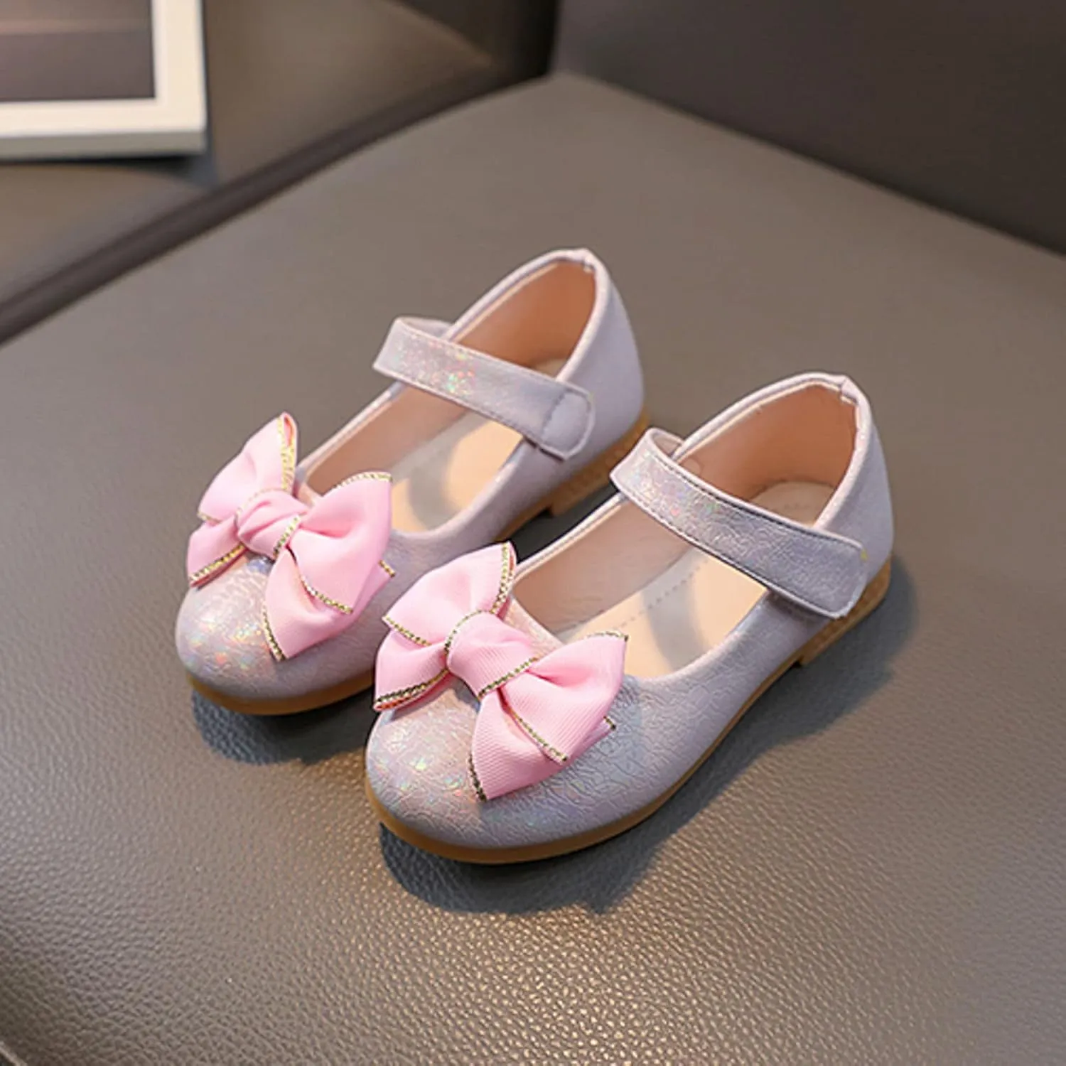 Toddler Girls Dress Shoes Flower Girl Little Kids Mary Jane Ballet Flats Bows Wedding Party Girl Mary Jane Shoes
