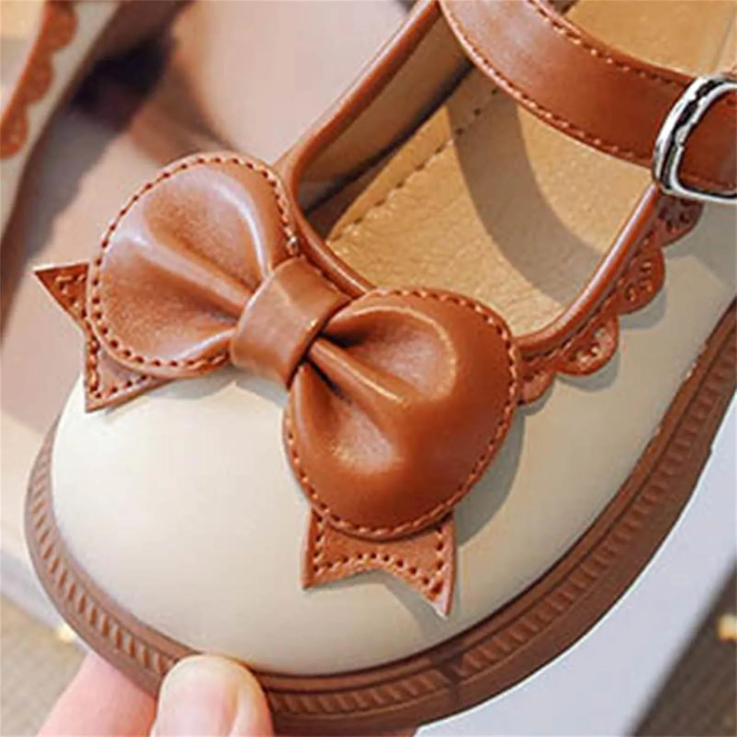Toddler Girls Mary Jane Dress Shoes Uniform School Wedding Party Ballet Flats Slip-On Ankle Strap Sandal