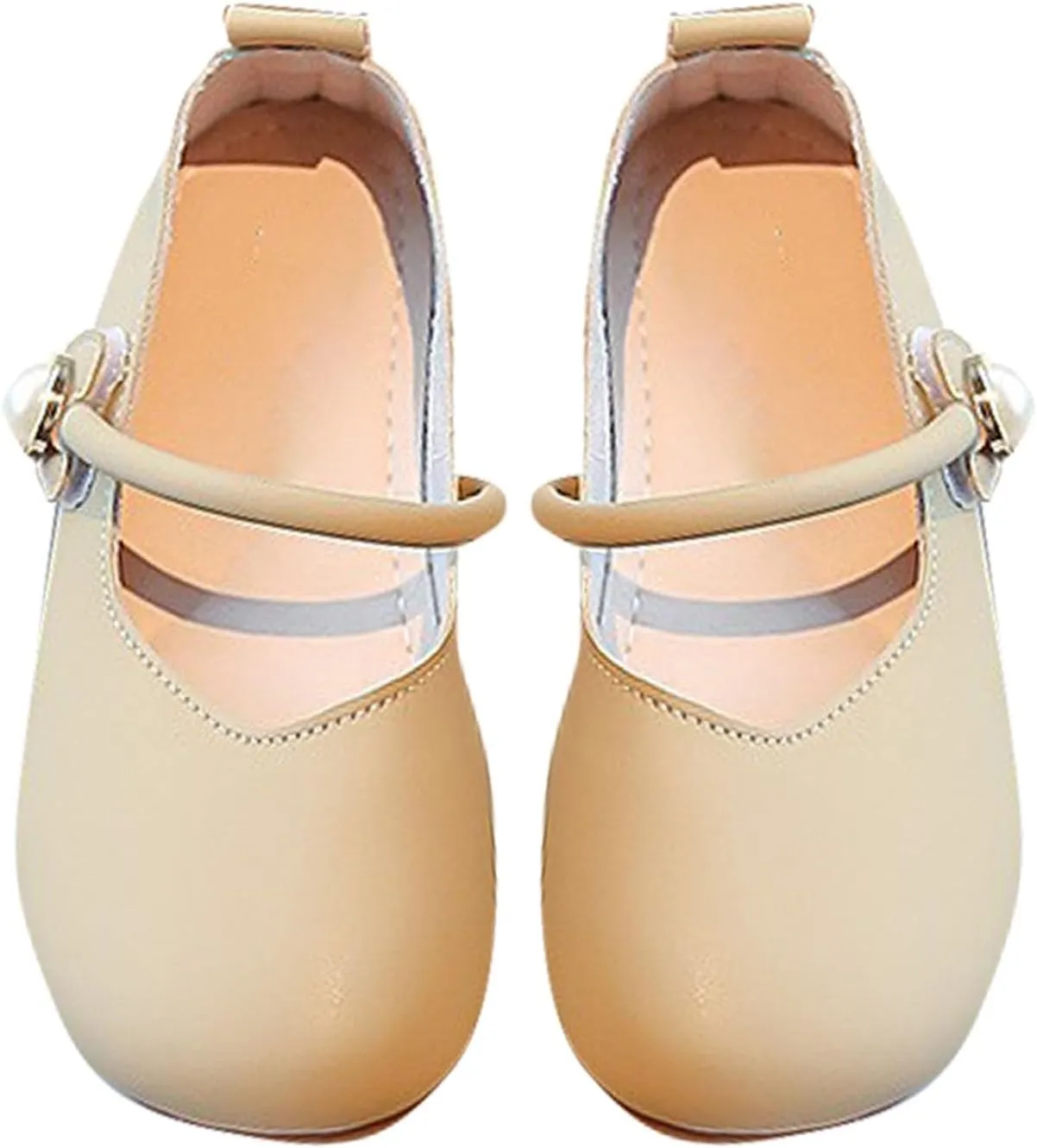 Toddler Wedding Shoes Flower Baby Mary Jane Shoes Square Toe Ballet Flat for Girls Slip On Flat for Party School