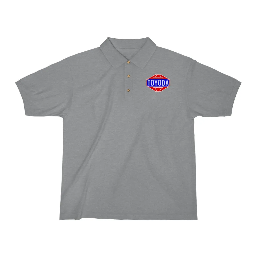 TOYODA Old School Embroidered Men's Jersey Polo Shirt