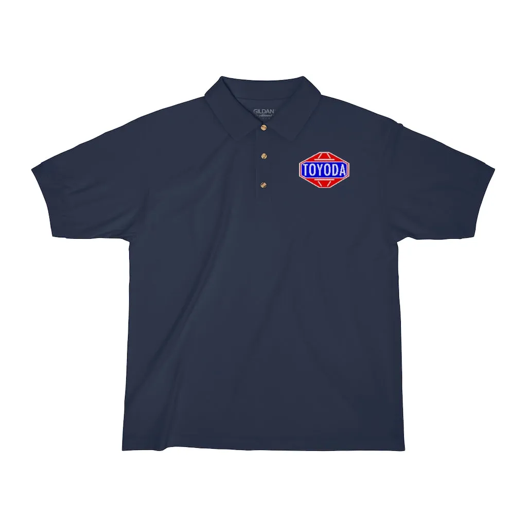 TOYODA Old School Embroidered Men's Jersey Polo Shirt