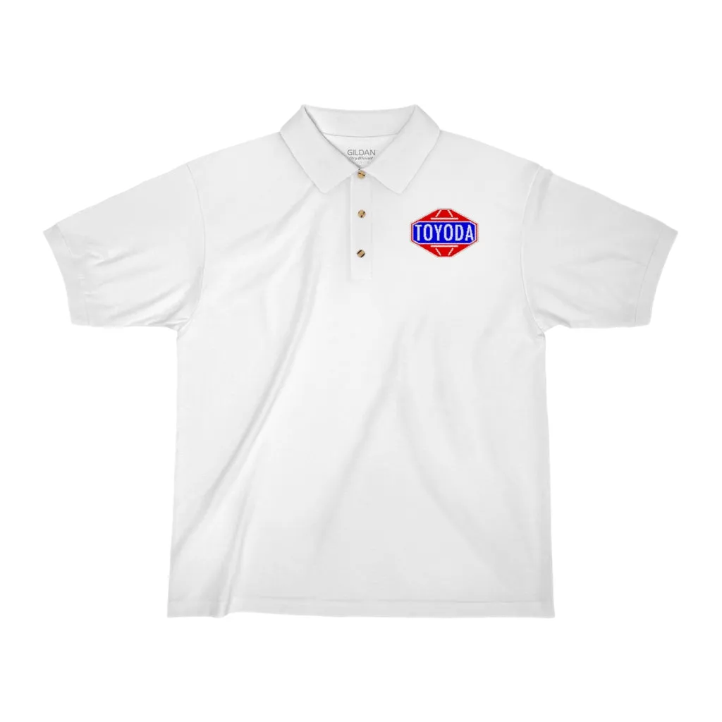 TOYODA Old School Embroidered Men's Jersey Polo Shirt