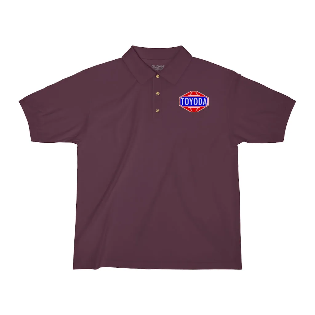 TOYODA Old School Embroidered Men's Jersey Polo Shirt