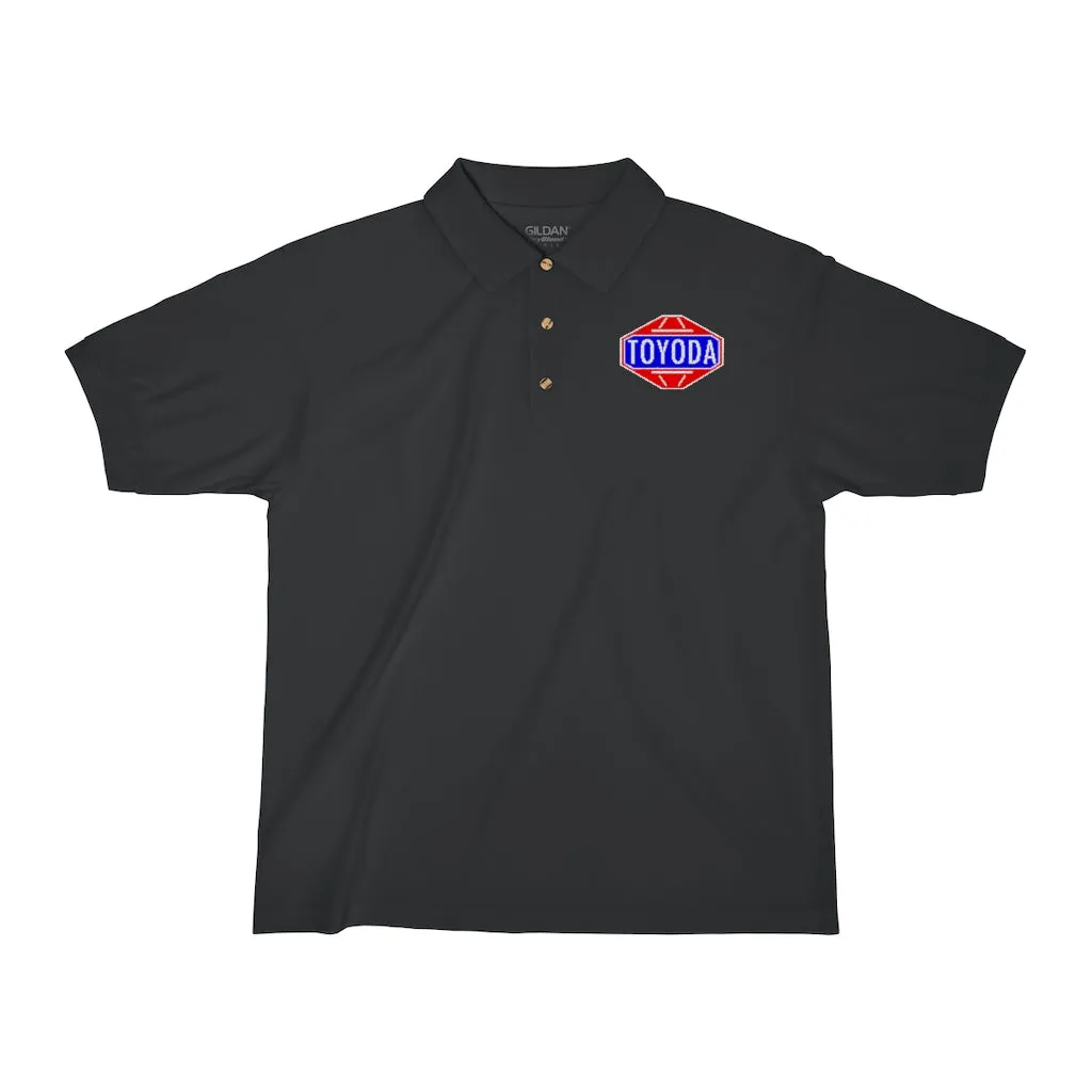 TOYODA Old School Embroidered Men's Jersey Polo Shirt