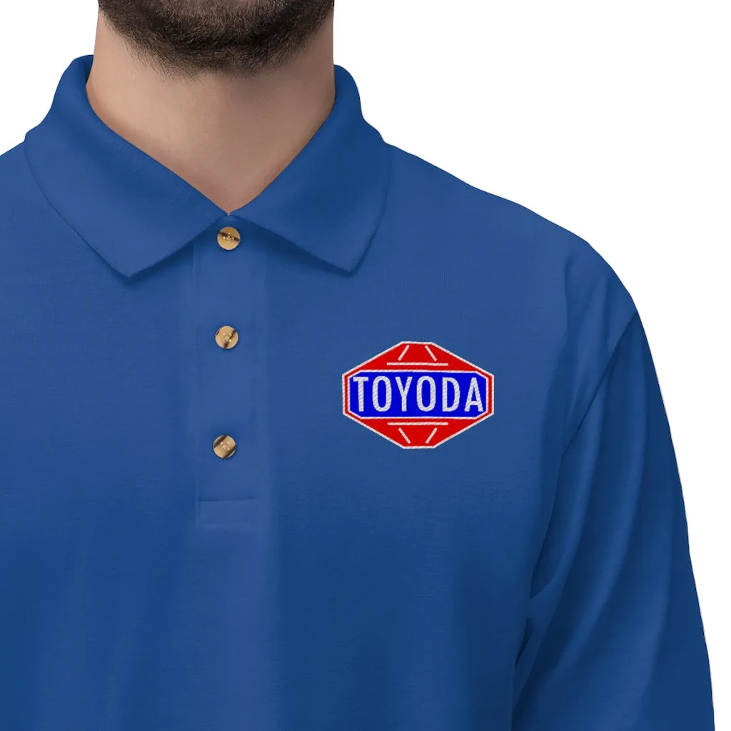 TOYODA Old School Embroidered Men's Jersey Polo Shirt