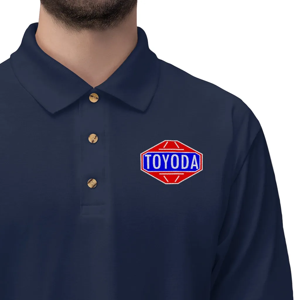TOYODA Old School Embroidered Men's Jersey Polo Shirt