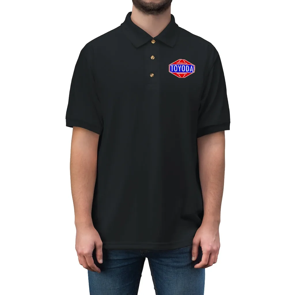 TOYODA Old School Embroidered Men's Jersey Polo Shirt
