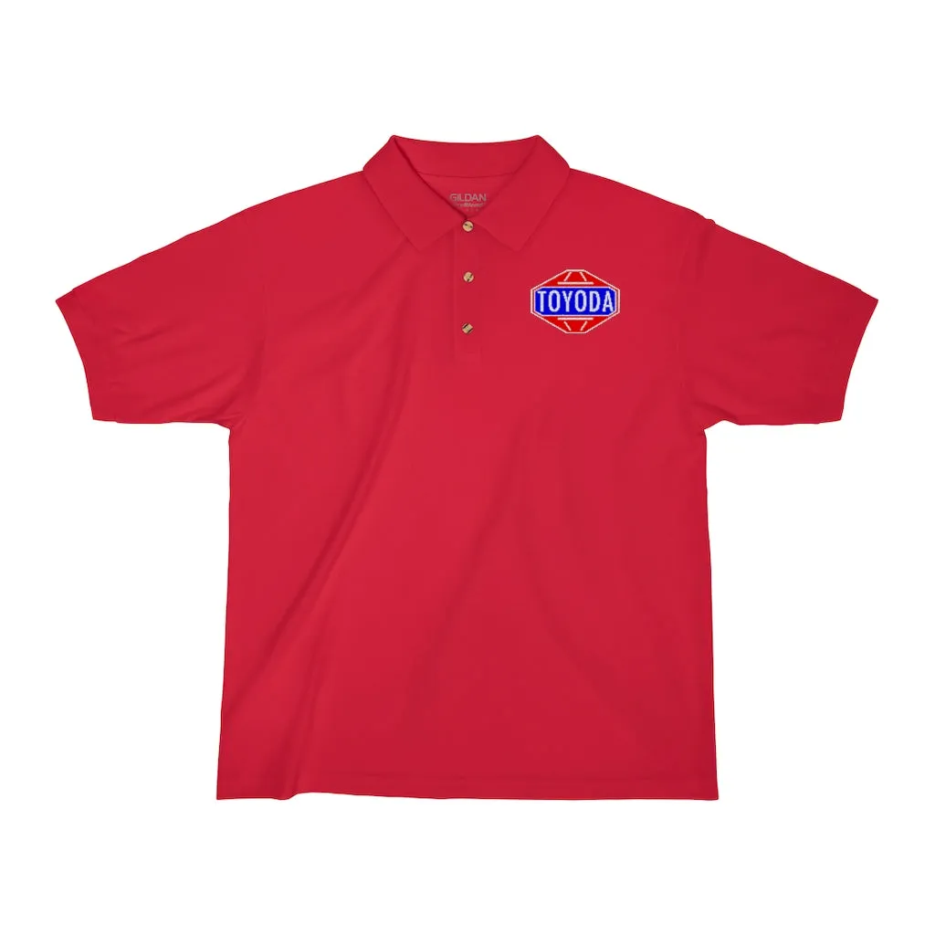 TOYODA Old School Embroidered Men's Jersey Polo Shirt