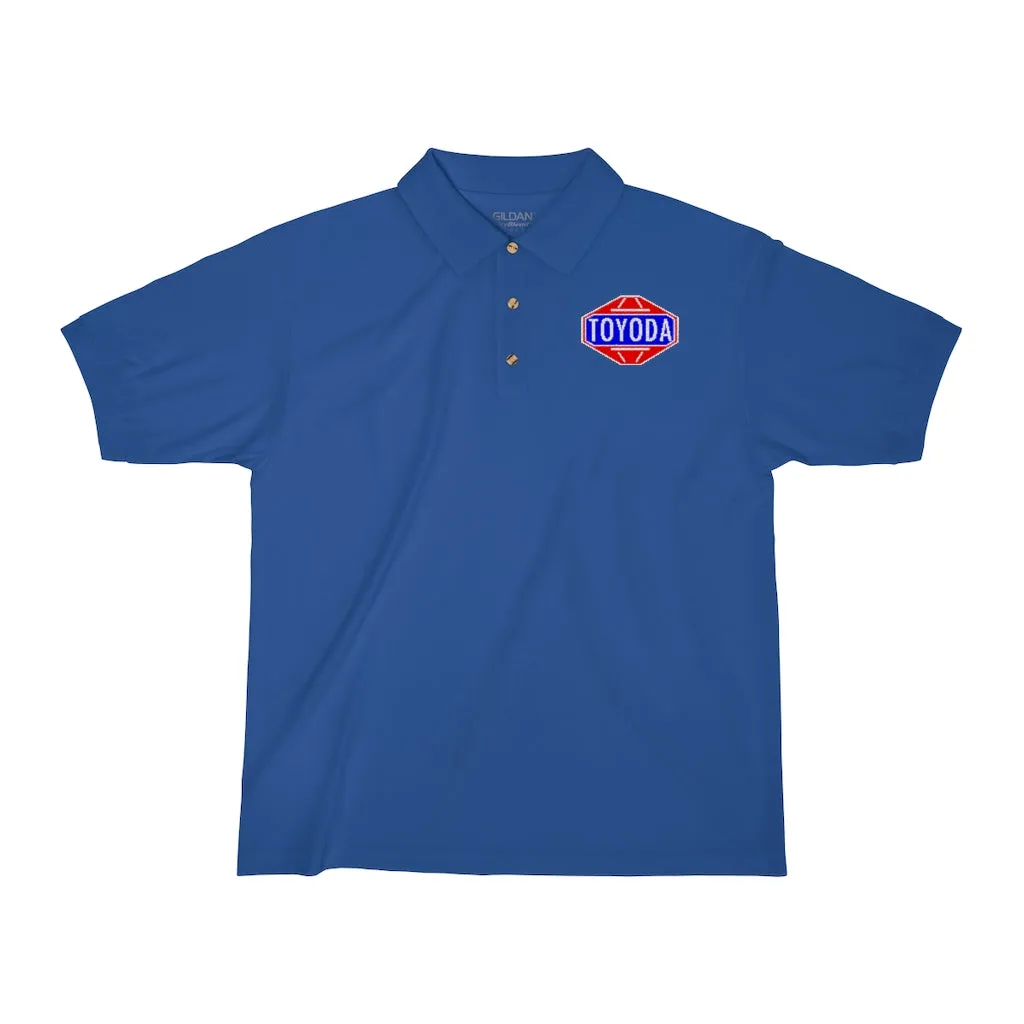TOYODA Old School Embroidered Men's Jersey Polo Shirt