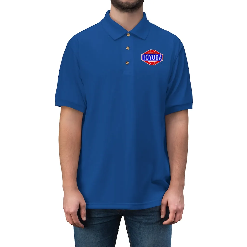 TOYODA Old School Embroidered Men's Jersey Polo Shirt