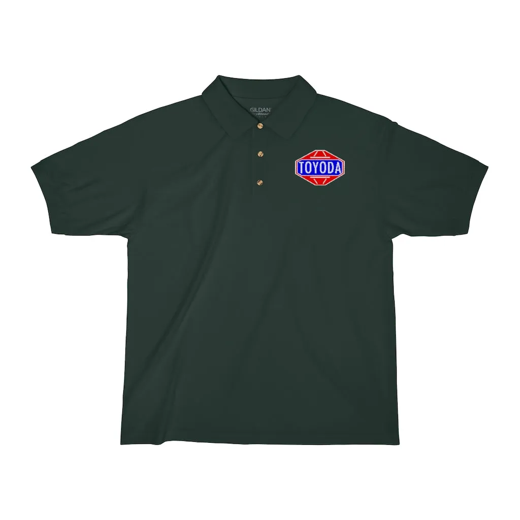 TOYODA Old School Embroidered Men's Jersey Polo Shirt