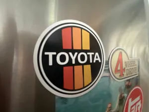 Toyota Old School Logo 3 Stripe Refrigerator Magnet 3