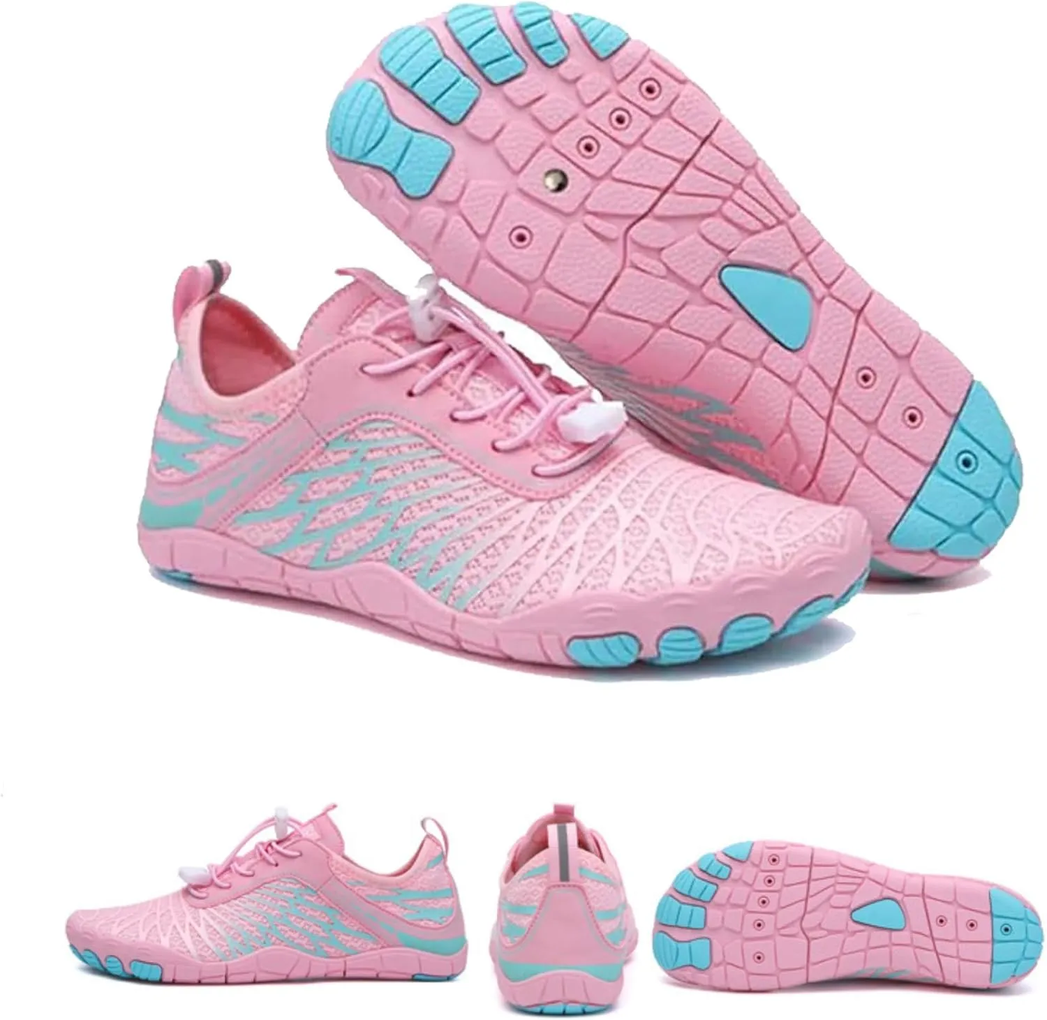 Unisex Trail Barefoot Running Shoes, Hiking Waterproof Trail Knit Trainers Fitness Fivefinger Toe Shoes for Women Men