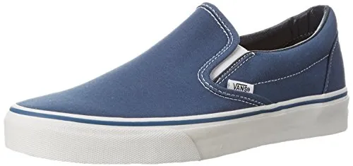 Vans Classic Slip-on Unisex Style # Vn-0eye Mens (11 B(M) US Women / 9.5 D(M) US Men, Navy)