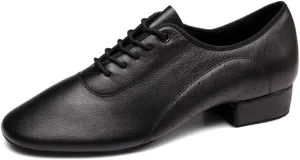 VEACAM Latin Jazz Dance Shoes for Men, Closed Toe Ballroom Dance Sneaker Practice Synthetic Leather Ballroom Dancing Trainers