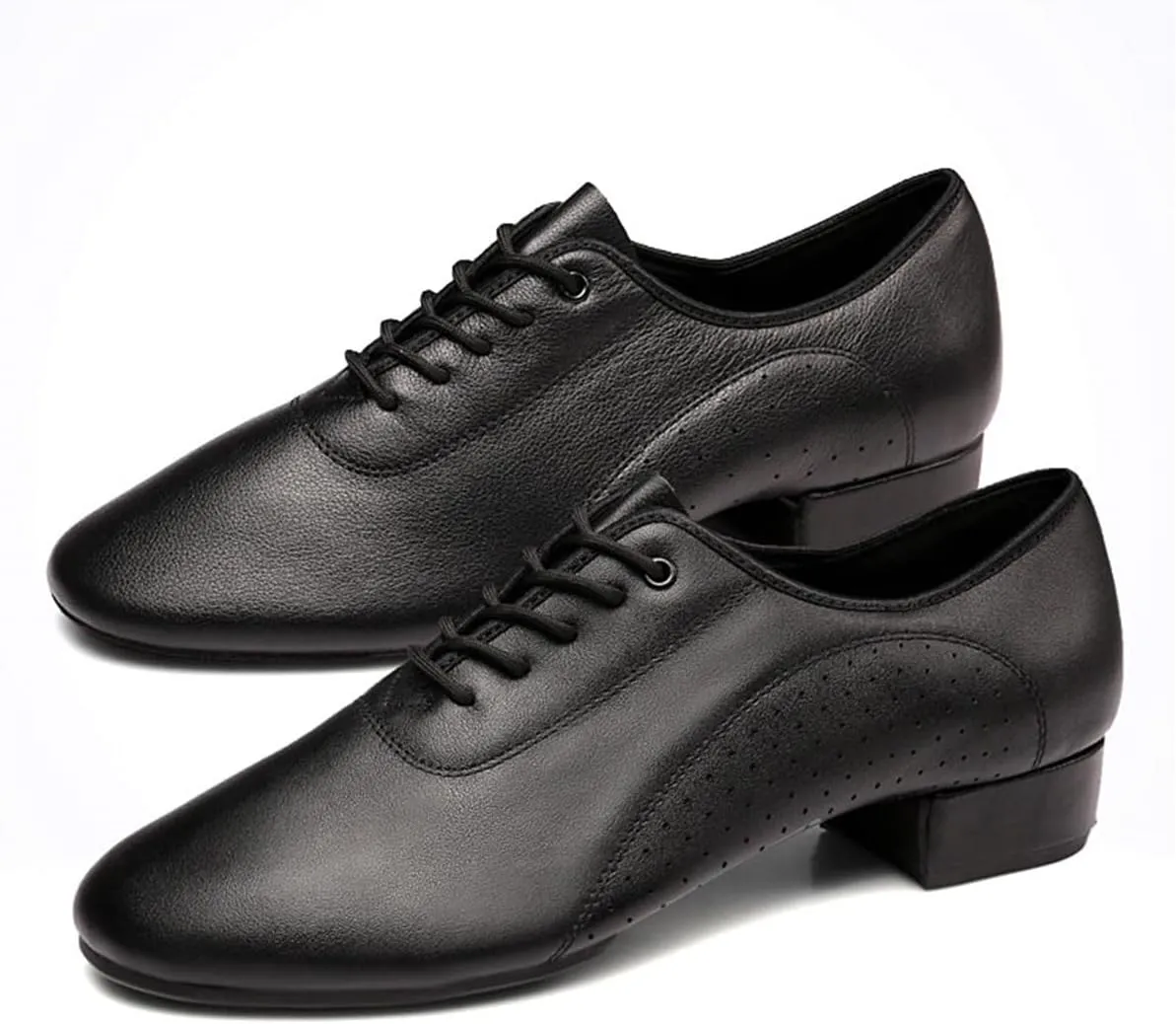 VEACAM Latin Jazz Dance Shoes for Men, Closed Toe Ballroom Dance Sneaker Practice Synthetic Leather Ballroom Dancing Trainers