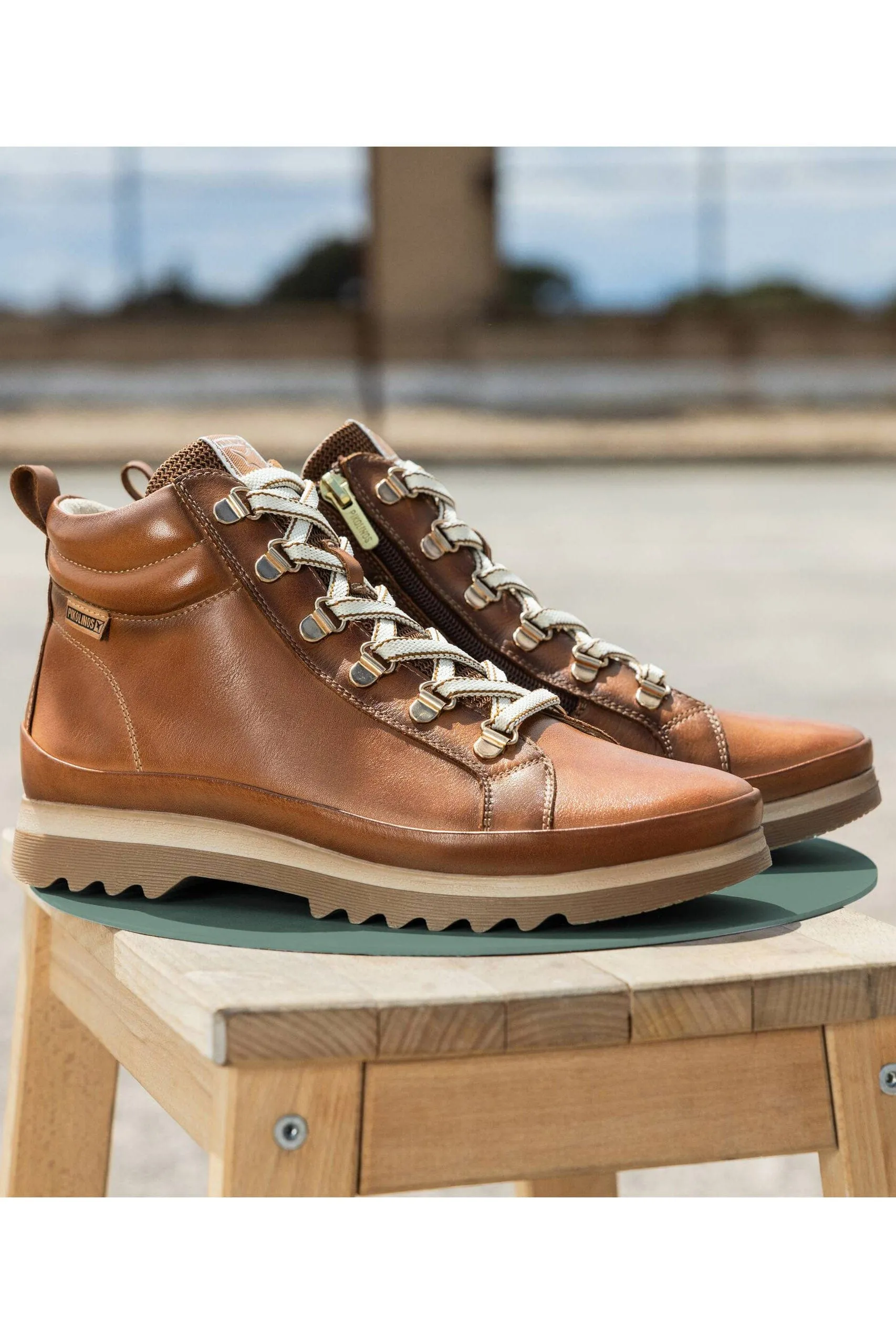 Vigo Leather Lace Up Ankle Boots - Chocolate