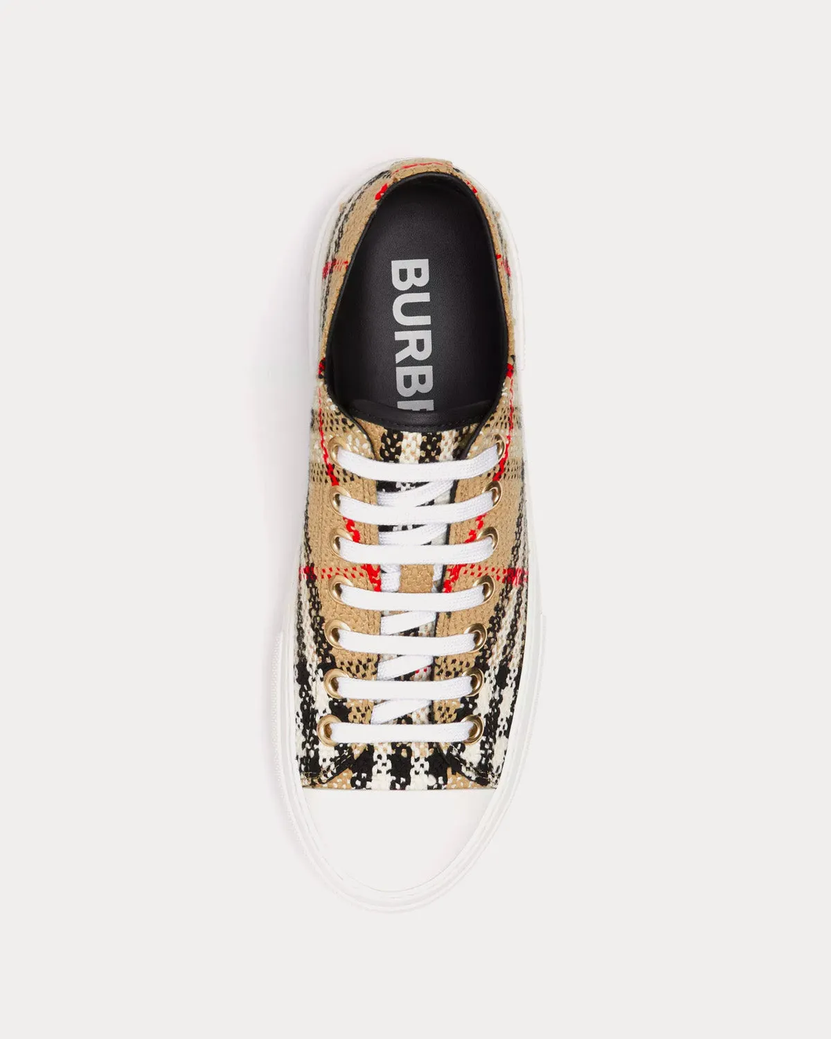Vintage Check Bouclé Archive Beige Low Top Sneakers