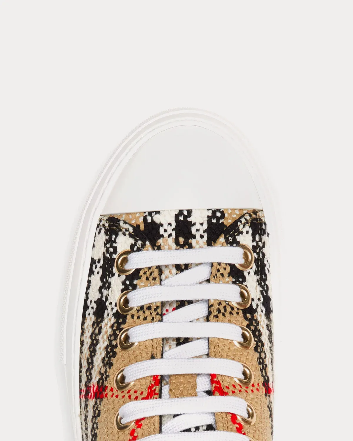 Vintage Check Bouclé Archive Beige Low Top Sneakers