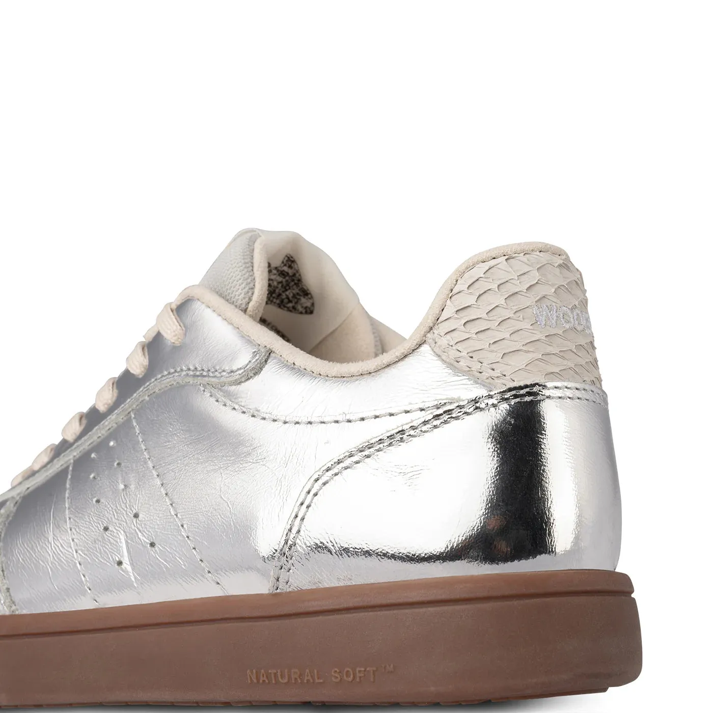 Woden - Bjork Leather Sneaker in Silver