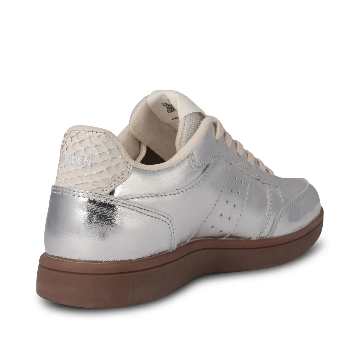Woden - Bjork Leather Sneaker in Silver