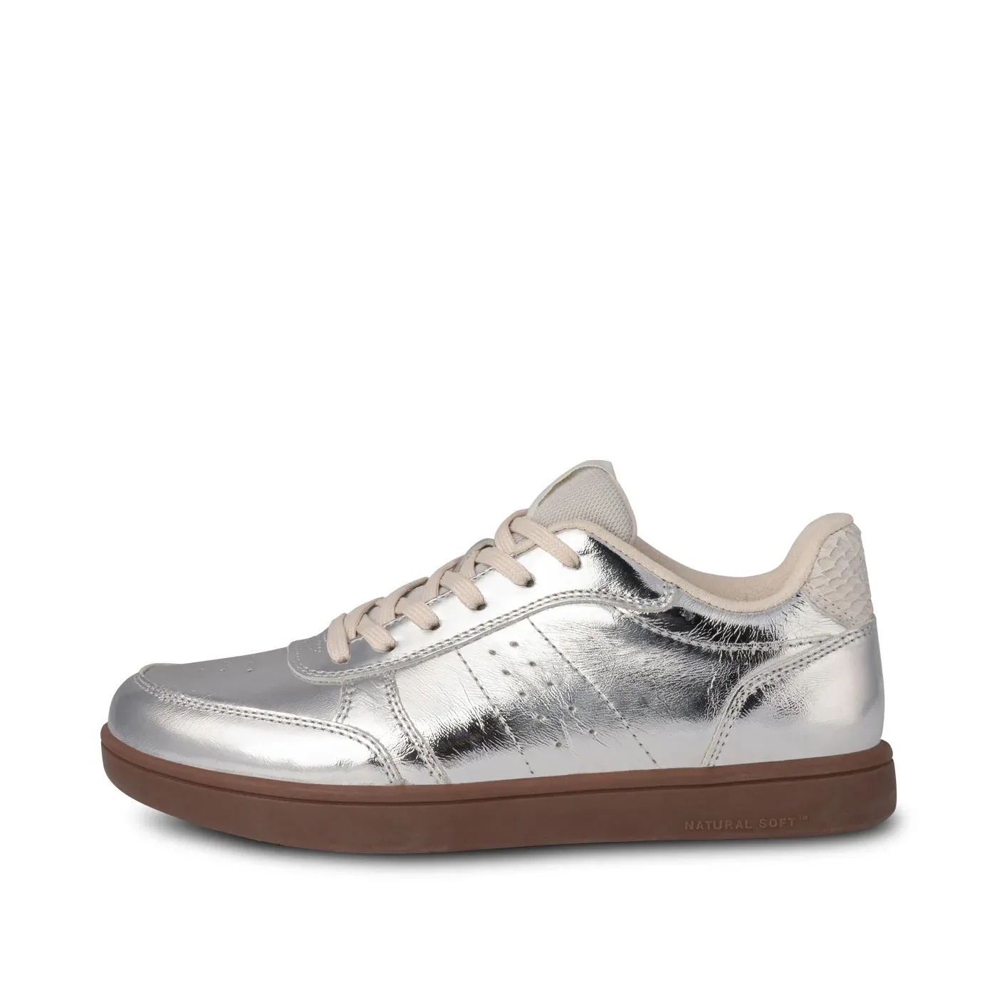 Woden - Bjork Leather Sneaker in Silver