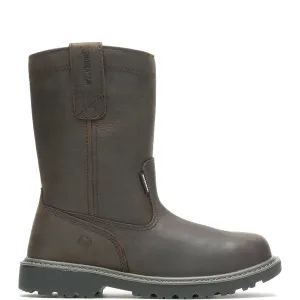 Wolverine Men's Floorhand Waterproof Steel-Toe 10" Wellington - Dark Brown