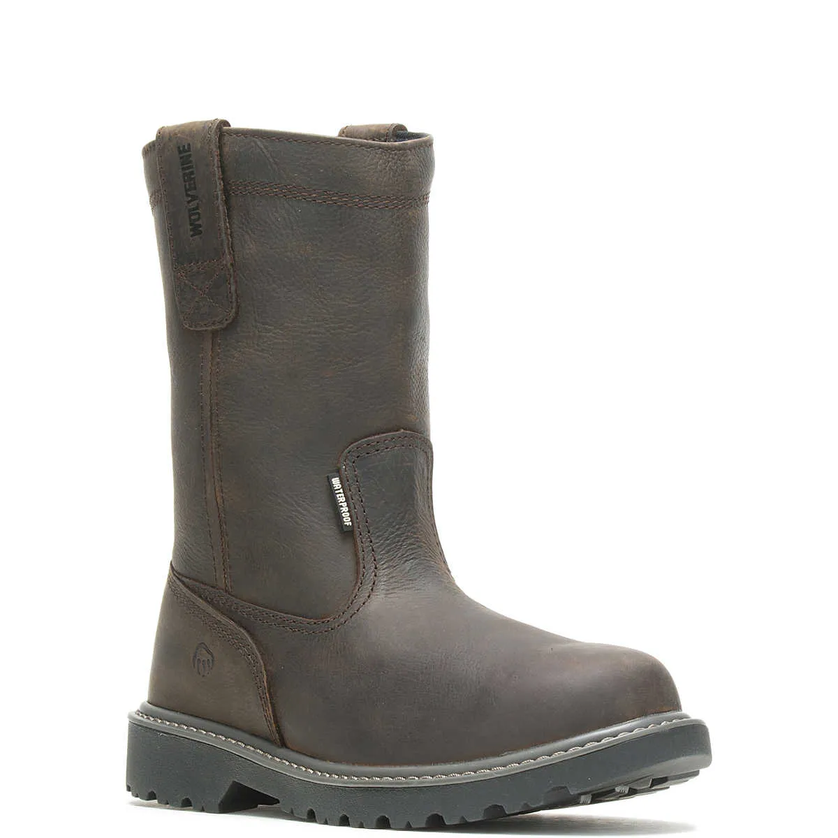 Wolverine Men's Floorhand Waterproof Steel-Toe 10" Wellington - Dark Brown