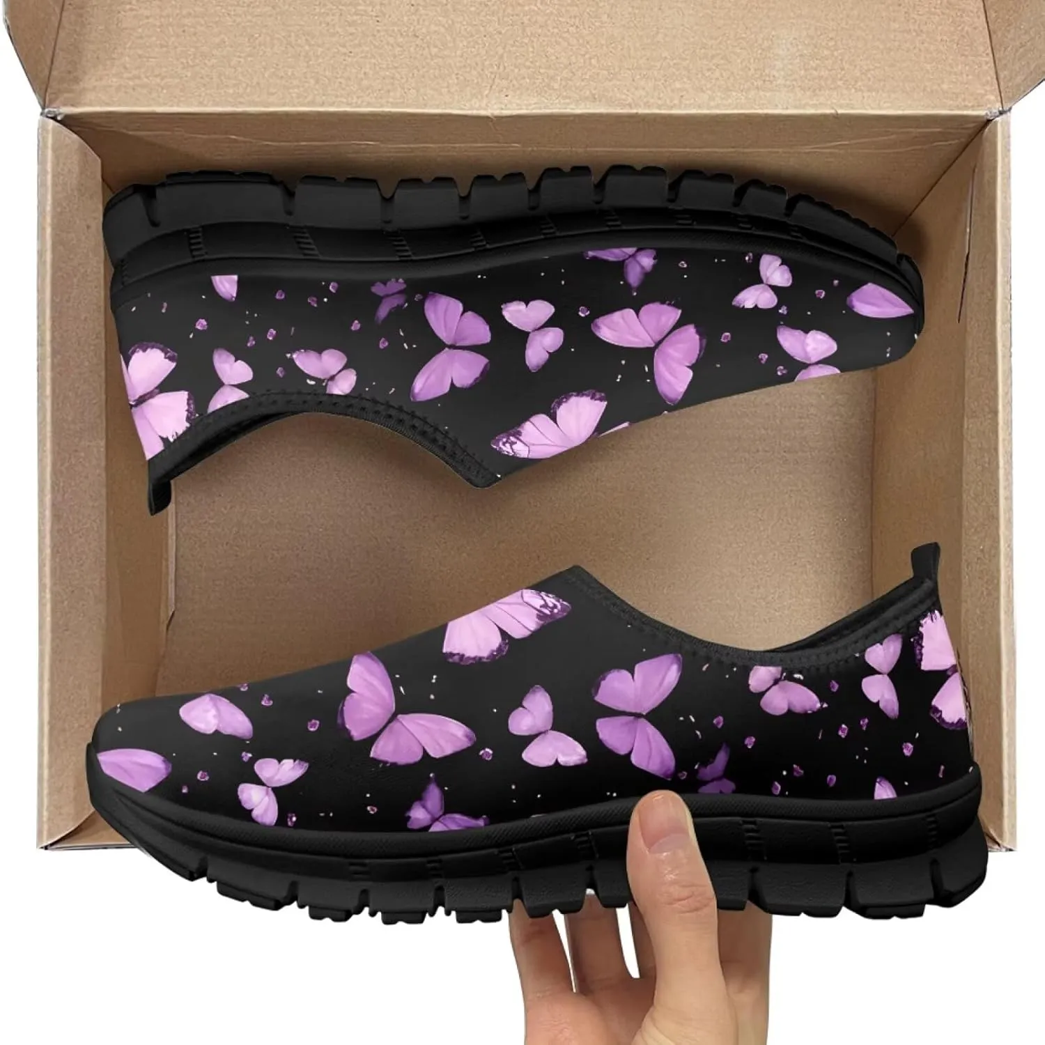 Women Slip On Walking Shoes Casual Mesh-Comfortable Tennis Sneakers Lightweight Breathable