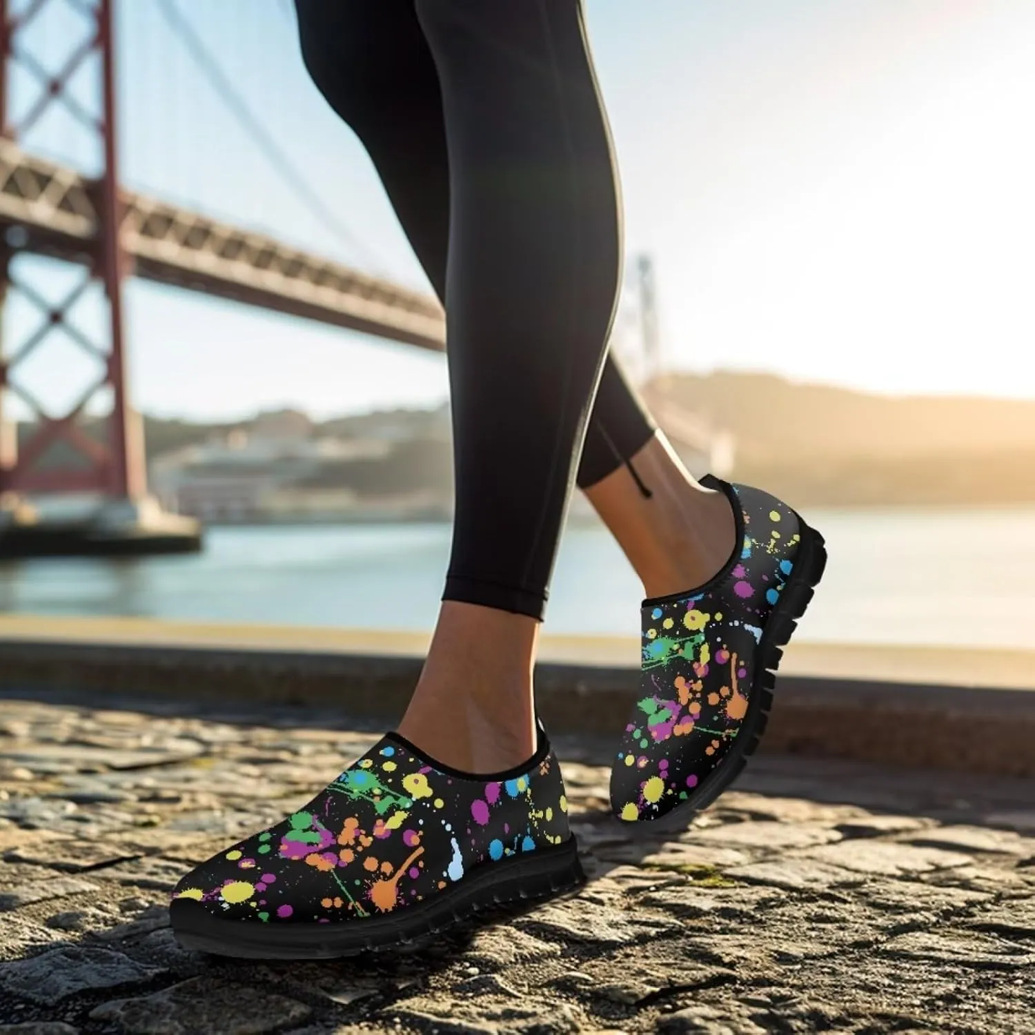 Women Slip On Walking Shoes Casual Mesh-Comfortable Tennis Sneakers Lightweight Breathable