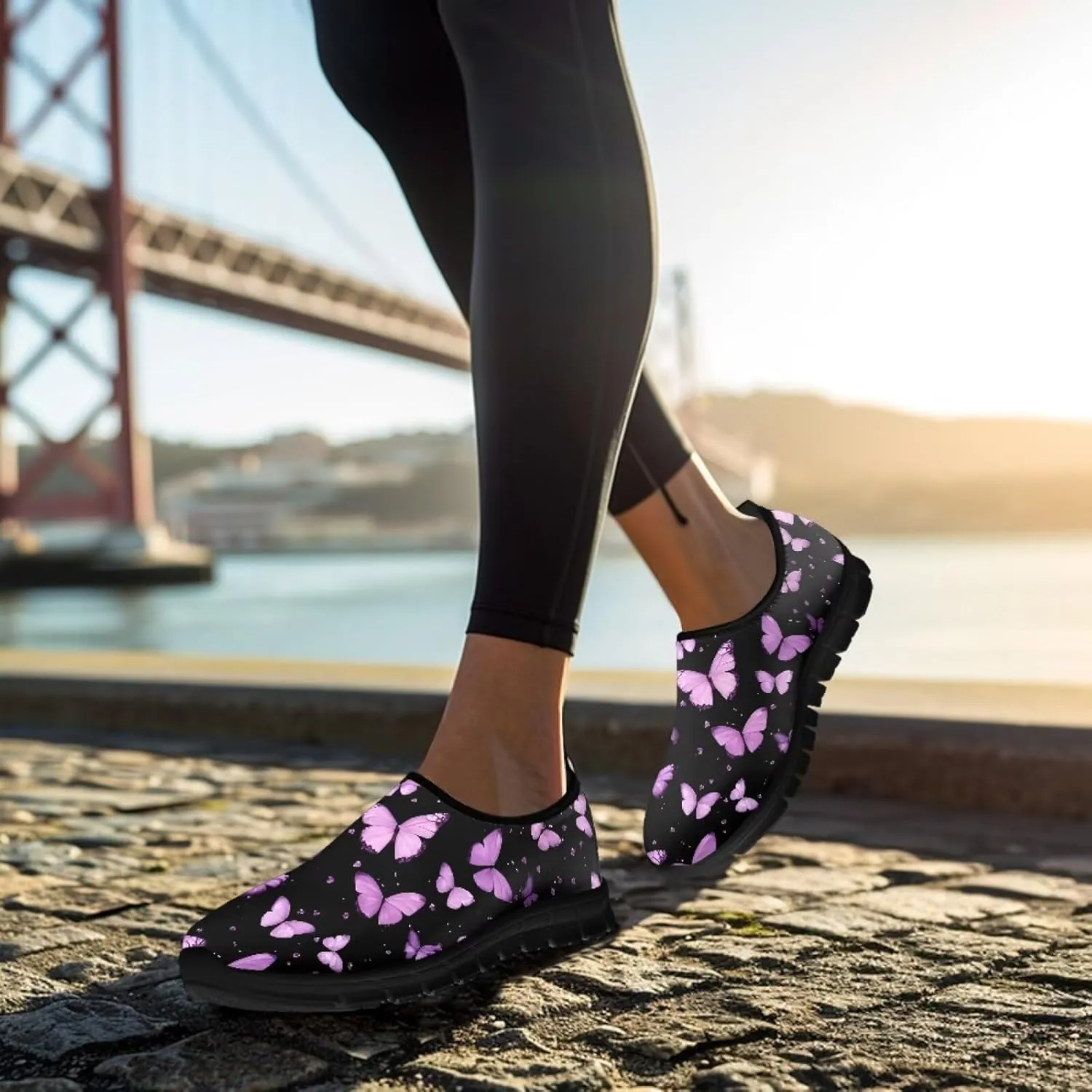 Women Slip On Walking Shoes Casual Mesh-Comfortable Tennis Sneakers Lightweight Breathable