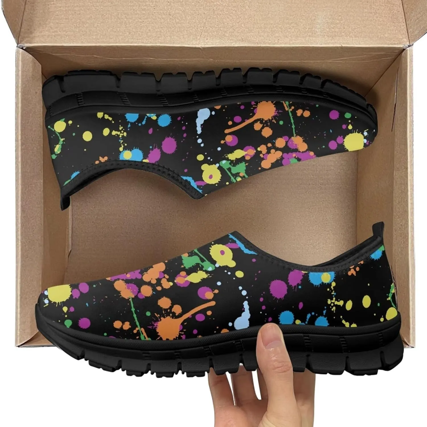 Women Slip On Walking Shoes Casual Mesh-Comfortable Tennis Sneakers Lightweight Breathable
