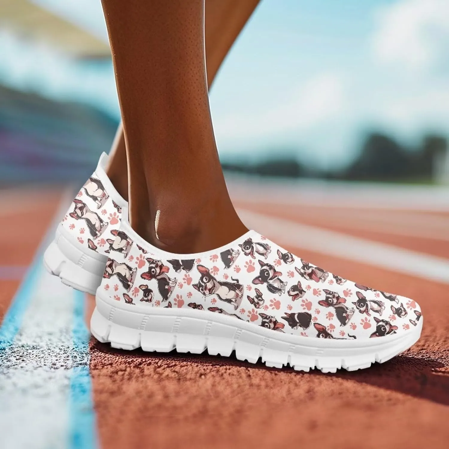 Women Training Sneaker Lightweight Running Shoes Casual Slip on Loafers Walking Shoes