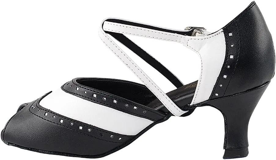 Women's Ballroom Dance Shoes Tango Wedding Salsa Shoes 6035EB Comfortable-Very Fine 2.5" [Bundle of 5]